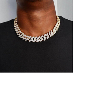 Collar de Cadena Cubana de Lujo con Incrustaciones de Moissanita VVS, Joyería Hip Hop, Gargantilla de Diamantes para Hombre - Product Image 3