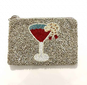 Monedero de mano hecho a mano con bordado de calidad, con cuentas de semillas, tipo Candy Corn, pequeño bolso para monedas. - Product Image 4