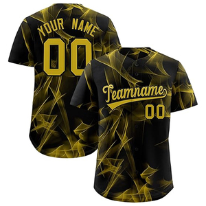Camiseta de Béisbol Personalizada con Nombre de Equipo, 100% Poliéster, Impresión Digital, Transpirable, Manga Corta, Unisex, Adulto, Mejor Tela, Servicio OEM - Product Image 4