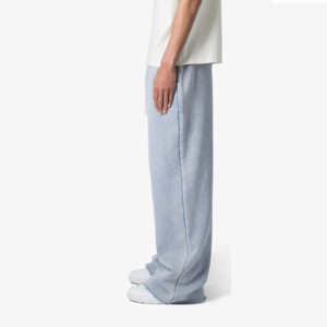 Pantalones Deportivos de Algodón para Hombre, Color Azul Claro, Corte Ancho, Cintura Elástica con Cordón, Bolsillos Laterales, Transpirables, Tejido de Punto, para Otoño 2026 - Product Image 3