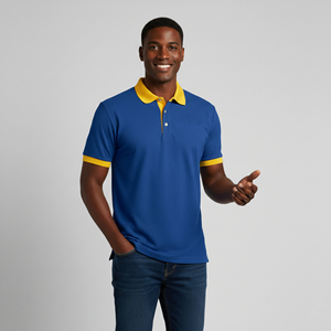 Chemises polo homme 100% coton, vente en gros, logo imprimé 3D personnalisé, nouveau design, coupe slim légère, séchage rapide. - Product Image 2