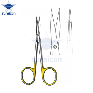 Tijeras Quirúrgicas Steven de 10 cm (4 Pulgadas), Afiladas, Rectas, de Carburo de Tungsteno TC Dorado, Acero Inoxidable de Precisión - Product Image 3