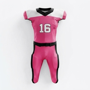 Conjunto de Jersey de Fútbol Americano Rosa para Hombre, Sin Mangas, Cuello en V, Absorbente de Humedad, Uniforme Ajustado para Adultos, Todas las Temporadas - Product Image 1