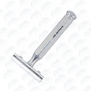 Maquinilla de Afeitar Clásica de Doble Filo, Entrega Rápida, Maquinilla de Afeitar de Triple Hoja con Mango de ABS+TPR, Mango de Bambú Natural, Reutilizable y Cero Desperdicio - Product Image 3