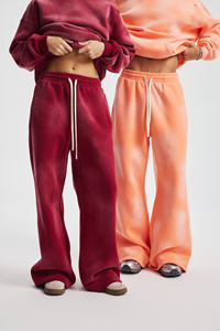 Pantalons de jogging en coton personnalisés, impression sérigraphique, coupe large, pour marques streetwear américaines, tailles S M L XL. - Product Image 2