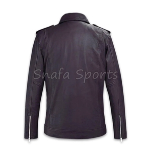 Chaqueta de cuero genuino premium para hombre, resistente al viento y al agua, al mejor precio, en venta a precio de mayoreo. - Product Image 2