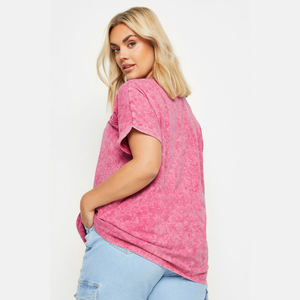 เสื้อยืดโอเวอร์ไซส์สไตล์วินเทจสำหรับผู้หญิง คุณภาพพรีเมียมสูง ผ้าฟอกสีแบบแอซิดวอช ปรับแต่งได้ ระบายอากาศได้ดี แห้งเร็ว ทรงไหล่ตก 100% - Product Image 4