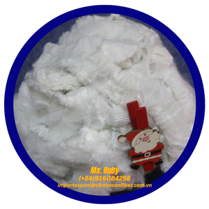 Vikohasan Fibra Cortada de Poliéster Reciclado Grado GRS 1.4D SD Blanco Sólido Hilo Seco para Relleno de Tejidos Punzonados y Hilados 0.9D - Product Image 4