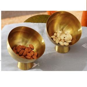 Bol de service à fruits en laiton fait main, design tendance, vaisselle décorative, bol à crème glacée - Product Image 6