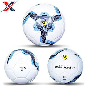 ลูกฟุตบอลคุณภาพสูง ออกแบบโลโก้และดีไซน์เองได้ ขนาด 5 สำหรับฝึกซ้อมและแข่งขัน สีฟ้าขาว สำหรับกีฬา - Product Image 5