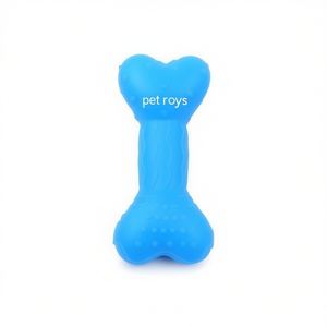 Juguete Masticable para Perros Yommy, Hueso de 15 cm, Azul, para el Cuidado Dental - Product Image 2