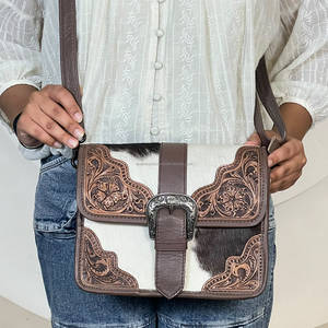 Premium Handcrafted Genuine Cowhide Leather Crossbody Shoulder Handbags High Quality Designer <b>Large</b> Capacity Women Messenger Bag - Product Image 3