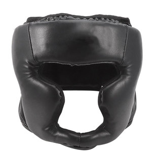 Protège-tête de boxe en cuir PU de haute qualité pour la compétition d'arts martiaux, confortable et respirant - Product Image 1