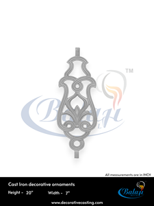 Modern <b>Decorative</b> Architectural Ornamental Wrought Iron Rosettes Cast <b>Panels</b> Powder Coated Height 20 Width 7 Industrial Grade - Product Image 3