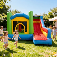 Château Gonflable en PVC avec Toboggan Aquatique, Trampoline Commercial Extérieur pour Enfants et Adultes, Jeux Gonflables, Couleur et Taille Personnalisables, Certifié CE, pour la Maison