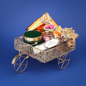 Eco-Friendly Modern Metal Meshwire Multipurpose Cycle <b>Hamper</b> Fancy <b>Basket</b>/Tray/Platter for Packing <b>Gifting</b> Decoration - Product Image 1