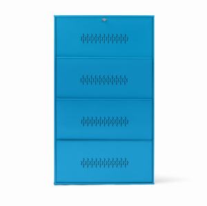 ตู้เก็บรองเท้าโลหะ 4 ชั้น แบบแข็งแรงทนทาน พร้อมบานพับ สำหรับทางเข้าบ้าน - Product Image 2