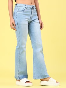Women's New Collection India Wholesale <b>Boot</b> Cut Denim Jeans-Eco-Friendly Vintage Style - Product Image 3