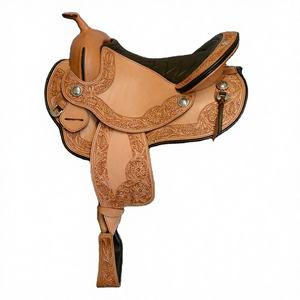 Selle de polo en cuir personnalisée de haute qualité, respirante et confortable, avec arceau en plastique, fabriquée directement en usine pour l'équitation - Product Image 2