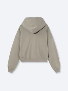 เสื้อฮู้ดดี้ผู้ชายทรงบ็อกซี่แบบซิป ยี่ห้อ Oem รุ่นวินเทจ ผ้าฟลีซขัดเงา 500 กรัม ทรงโอเวอร์ไซส์ ล้างสีแบบแอซิดวอช แบบยูนิเซ็กส์  ผ้าเรียบพื้นฐาน มีซิป - Product Image 4