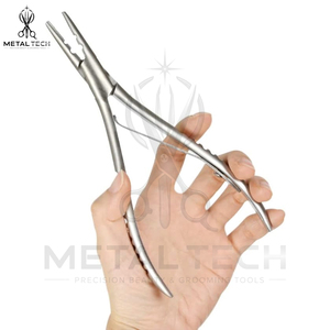 Pince à micro-anneaux en acier inoxydable robuste avec logo personnalisé, triple trou, pour extensions capillaires, outil de dépose de perles en salon - Product Image 3