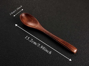 Wooden Natural 6-Piece Gold Plated <b>Mirror</b> Polish Eco-Friendly Dishwasher Safe Spoon Set High Quality - Product Image 4