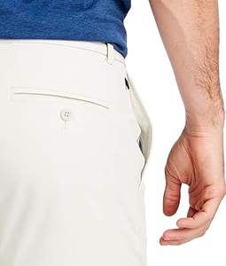 Pantalones Casuales de Lona Ecológica para Hombre, Color Blanco Liso, con Cierre de Cremallera, Bolsillos, Corte Ajustado, Transpirables, para Golf y Actividades al Aire Libre - Product Image 4