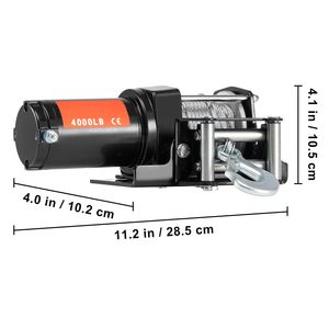 Verricello Elettrico da 4000 libbre con Cavo in Acciaio a 7 Fili da 3/16 x 39 piedi 12V DC e Rullo Guidacavo per ATV/UTV, Capacità di Carico 12000 libbre - Product Image 3
