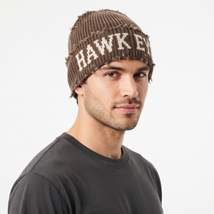Hawkeye Knitted Beanie Hat Men's Winter Casual <b>Acrylic</b> Warm Cap 56-58CM <b>Letter</b> Pattern Handmade Style - Product Image 5