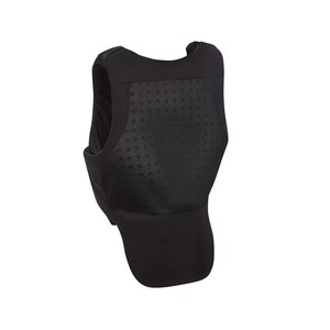 Equestrian Horse Riding Body <b>Protector</b> Safety Vest Quick Release Buckle Shoulder Snap Velcro Adjust White Piping Black - Product Image 1