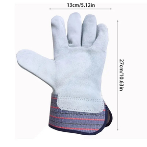 Gants de travail durables en cuir véritable pour hommes et femmes - Conception ergonomique, coutures renforcées, doigts entiers, toutes saisons - Product Image 2