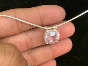 Amethyst Quartz Round Cut Gemstone German <b>Silver</b> Bezel Handmade <b>Chain</b> Necklace For Women Jewelry Super Quality - Product Image 1