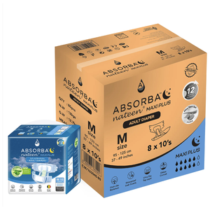 Absorba Nateen Maxi Plus (Couches pour adultes - 10 pièces par paquet) Taille moyenne - Product Image 3