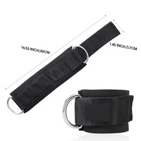 Sangles de cheville rembourrées en néoprène respirantes et antidérapantes, réglables pour la fixation sur les appareils de fitness, manchons de compression pour les jambes et les fessiers