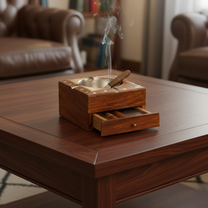 Cenicero de Madera con Cajón para Cigarrillos, Cenicero Decorativo de Madera para Mesa, para Hogar, Oficina, Bar, Restaurante - Product Image 4