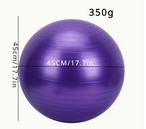 Ballon de yoga anti-éclatement durable HAWK SPORTS INDUSTRIES en PVC, ballon d'équilibre et de stabilité pour adultes, pompe incluse, surface lisse antidérapante - Product Image 5