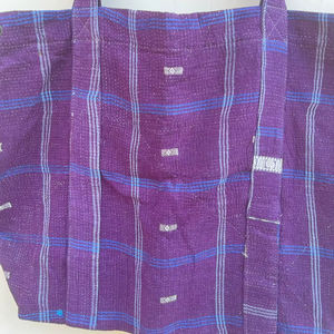 Sac fourre-tout matelassé léger de couleur unie, style bohème vintage, grande capacité, en coton, pour femmes - Product Image 1