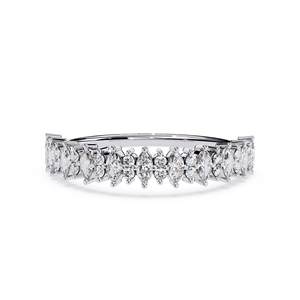 Anillo de Diamantes de Corte Marquesa en Oro Blanco para Mujer, Certificado GIA, Color D Natural, Estilo Clásico de Compromiso - Product Image 1