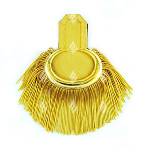 Al por mayor, nueva llegada: Epaulettes de lujo bordados con hilo metálico, borlas y lentejuelas, con imán, personalizables y elegantes. - Product Image 3