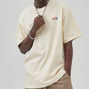 T-shirts surdimensionnés pour hommes, coupe ample, très tendance, avec logo personnalisé imprimé, dernier design, respirants, 100% coton. - Product Image 3