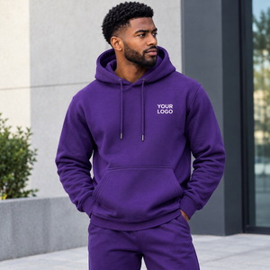 Sweat-shirt à capuche uni pour homme, pull-over à manches longues en tissu doux pour collections de vêtements décontractés internationaux - Product Image 4