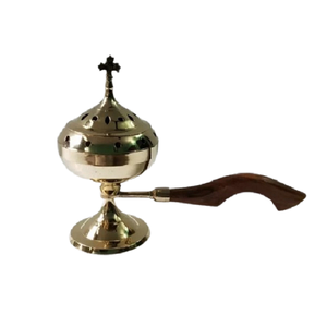 AG Metal Exports AGM-0073-F Quemador de Incienso Decorativo Religioso de Metal y Sándalo Terapéutico, Acabado Dorado Antiguo, Estilo Árabe - Product Image 6