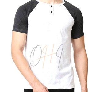 T-shirt Henley à col rond ample pour homme avec design personnalisé, 100% coton, écologique et respirant, séchage rapide - Product Image 2