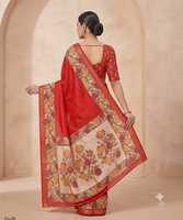Tissu Dola Silk Bentex avec bordure à motif floral et imprimé numérique