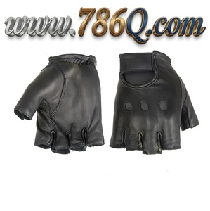 Gants de conduite en cuir de qualité supérieure, gants de motard personnalisés à main de conduite tactique à demi-doigt - Product Image 1