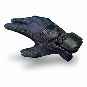 Guantes de Motociclismo de Piel Sintética de Alta Calidad, Guantes de Carreras para Motocicleta, Diseño Deportivo con Patrón Cruzado en los Dedos - Product Image 6