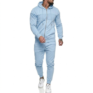 ชุดวอร์มผู้ชายผ้าฝ้าย 100% ระบายอากาศ ป้องกันรังสียูวี มีฮู้ด สำหรับฤดูใบไม้ร่วง/ฤดูหนาว เหมาะสำหรับการฝึกซ้อมและวิ่งจ๊อกกิ้ง - Product Image 5