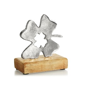 Nouvelle Arrivée : Décoration de Noël en Aluminium et Bois Faite à la Main, Accent Festif pour Table et Cadeaux - Product Image 1