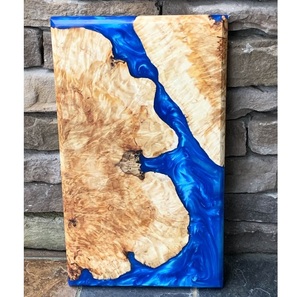 Planche à découper en bois et résine de qualité supérieure pour table à manger, planche en bois époxy design pour la décoration de cuisine - Product Image 1