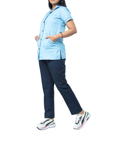 ชุดยูนิฟอร์มแพทย์แบบสวมใส่สบายสำหรับโรงพยาบาล  ขายดี  ผลิตตามแบบ OEM  ผ้าผสมสแปนเด็กซ์ - Product Image 1